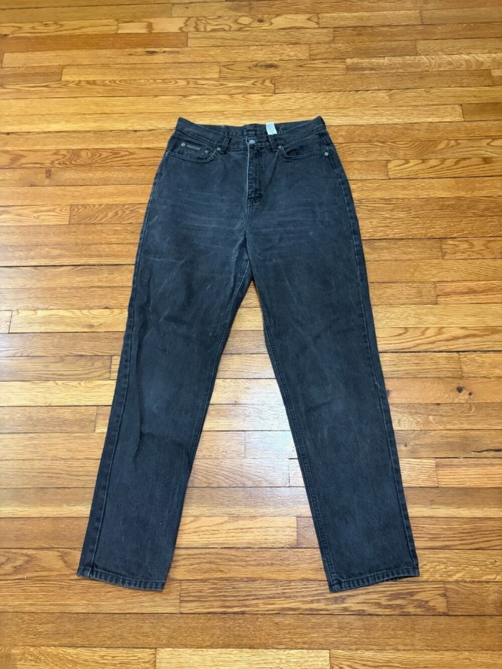 Vintage Calvin Klein High Rise Jeans Women's Size 14 Black Denim Made in USA